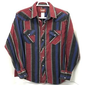 Wranger Western Plaid Pearl Snap Shirt XL